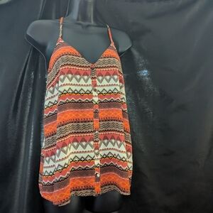 165. No Boundaries Women's Tribal Print Camisole